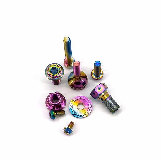 Colorful Titanium Alloy CNC Machining Parts Auto RC Screw Stud Bolt Nut Profile Price